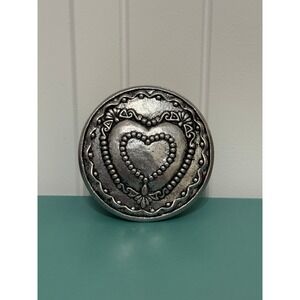 Vintage Carson  Pewter Trinket Box Embossed Heart